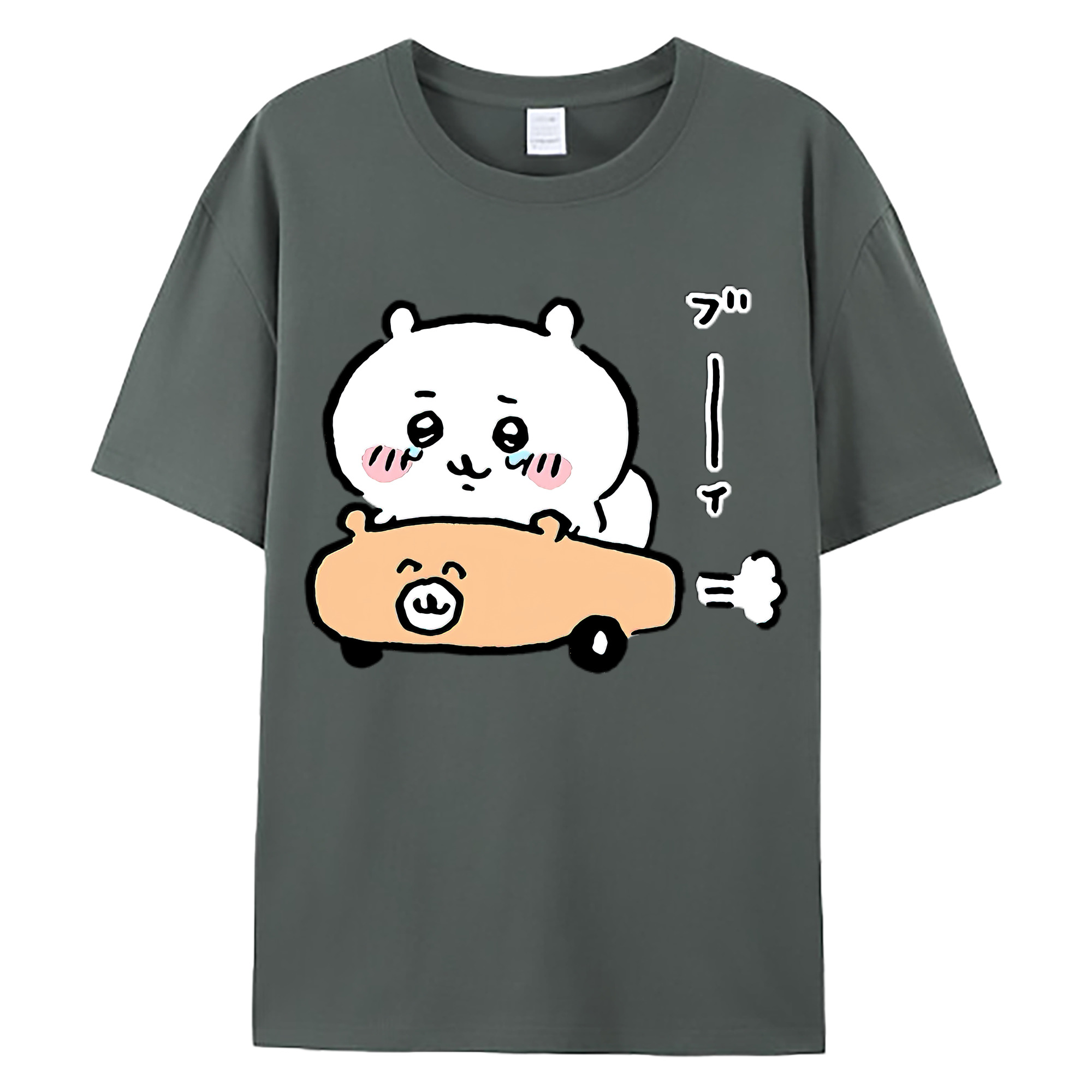 （画像用） ちいかわ ちいかわ Chii-kawa chiikawa 綿100％ メンズ半袖Tシャツ｜肌触りやわらか＆通気性